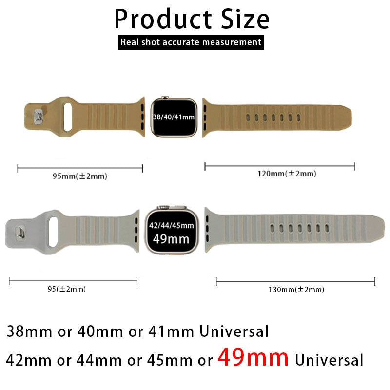 Silicone Strap For Apple Watch Ultra band 49mm Series 8 7 45MM 41MM 44MM 40MM R image 15