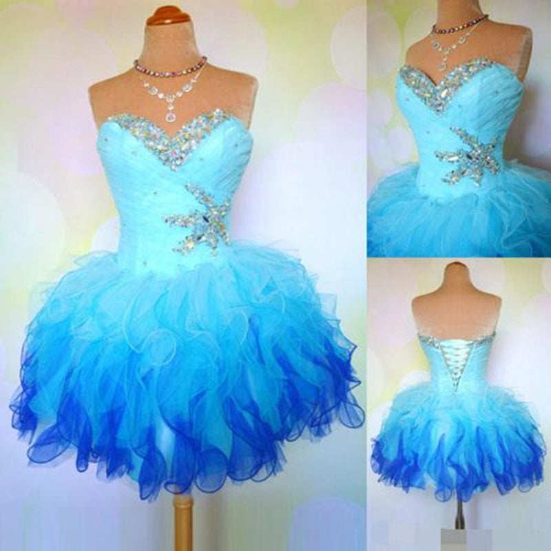 Bealegantom Colorful In Stock Sweetheart Organza Short Homecoming Dresses 2022  image 4