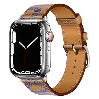 Leather strap For Apple watch band 44mm 45mm 49mm 41mm 40mm Accessorie wristban image 3