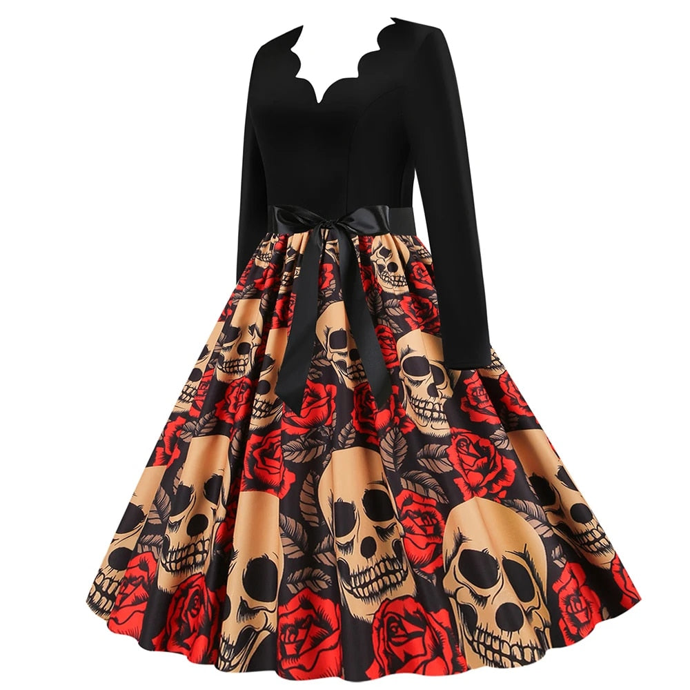 Plus Size Halloween Dress for Women Clothing 2023 Oversized Winter Long Sleeve
