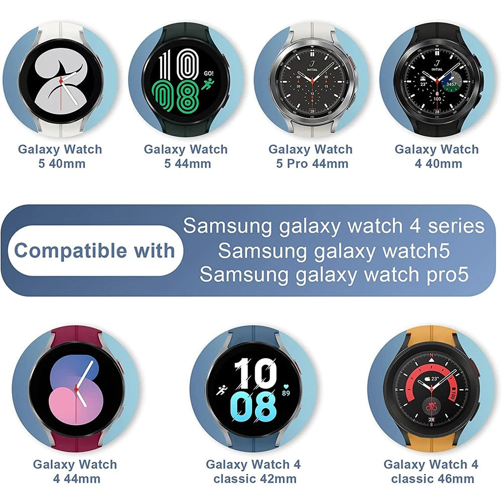 Silicone Strap for Samsung Galaxy Watch 6 Classic 43mm 47mm Watch 6 40mm 44mm M image 11