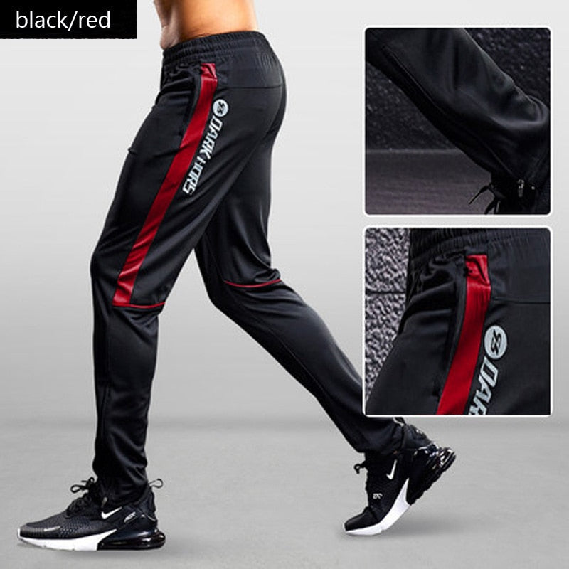 Men Sport Pants Running Pants With Zipper Pockets Soccer Training Jogging Sport image 3