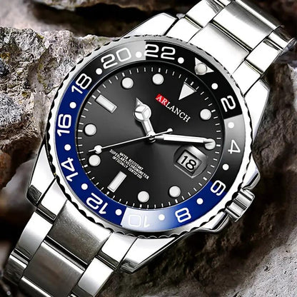 Classic Mens Watch Quartz Green Ghost Diver Series Stainless Steel Waterproof C image 7