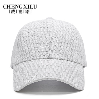 Hat Female Summer Thin Mesh Breathable Baseball Cap L Lace Plaid Korean Peaked image 6