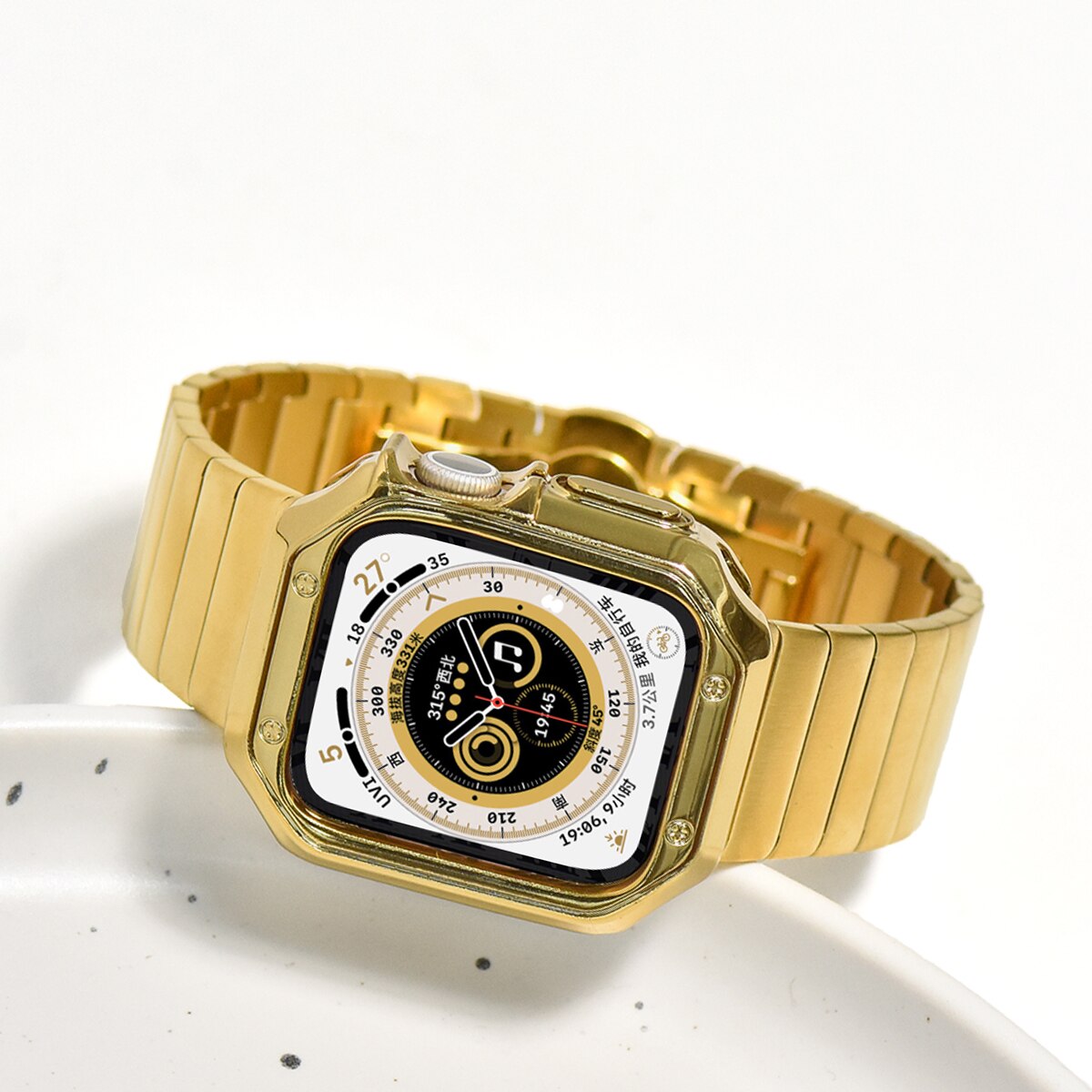 Band+Case For Apple Watch Band Ultra 49mm Strap Metal Bracelet Link Correa For  image 4