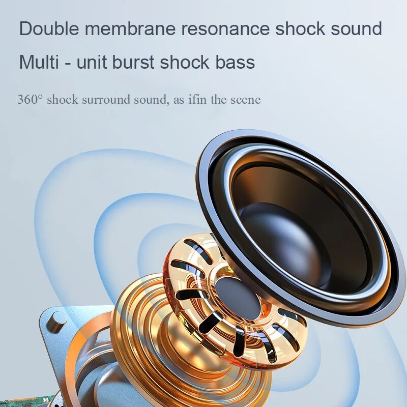 USA Essentials S61 Portable Bluetooth Speaker Double Diaphragm Wireless Subwoofer Water image 6