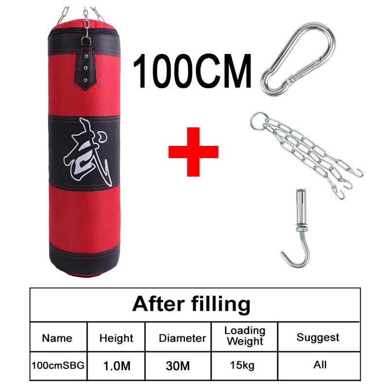 Punch Sandbag Durable Hanging Hollow Sandbag Boxing Heavy Punch Bag With Metal  image 7