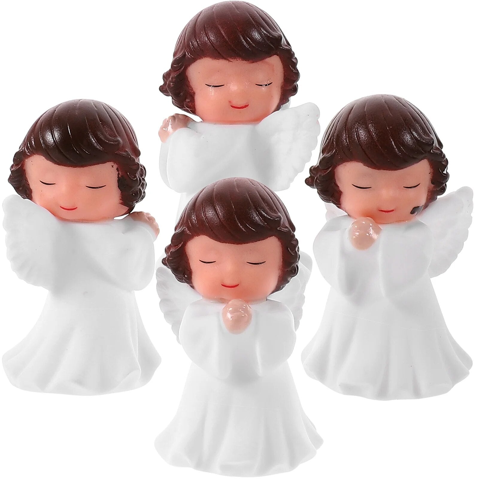 Stobok Home Decor Angel Boy Statue Figurines Miniature Praying Sculpture Decora image 2