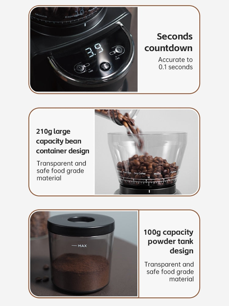 HiBREW Automatic Burr Mill Electric Coffee Grinder with 34 Gears for Espresso A image 8
