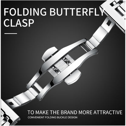 BELUSHI Men's Fashion Business Quartz Watches Top Luxury Brand Full Steel Water image 19