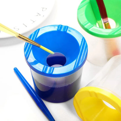 Painted Art Pen Washing Cup Plastic Transparent Multifunctional Pen Washing Buc image 2