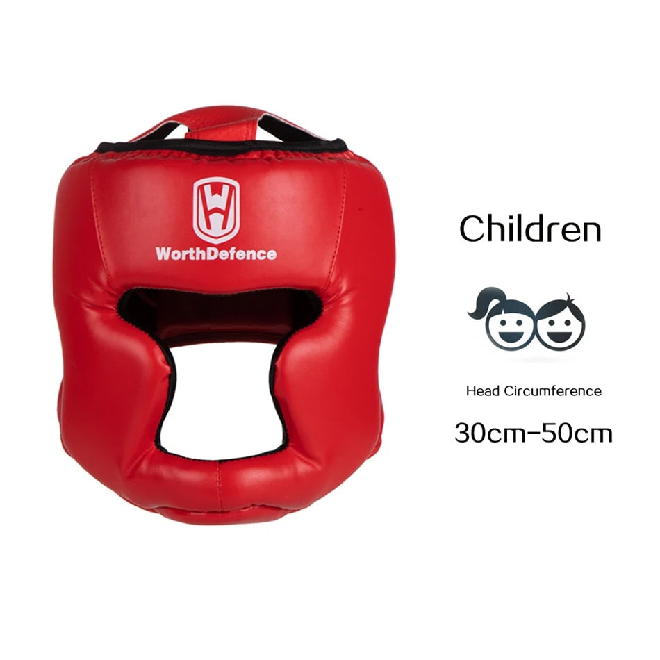 WOSWEIR Kick Boxing Helmet PU Karate Muay Thai Guantes De Boxeo Free Fight MMA image 0