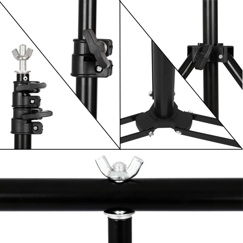 T Stand Background for Backdrop Wall Pography Adjustable Support System P image 9