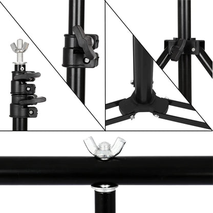 T Stand Background for Backdrop Wall Pography Adjustable Support System P image 9