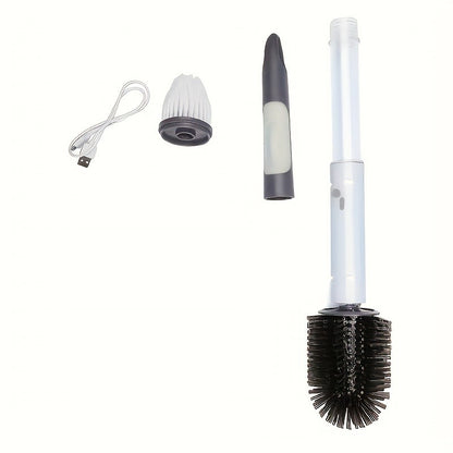 Rechargeable Power Scrubber with Adjustable Long Handle and 6 Replaceable Brush image 3
