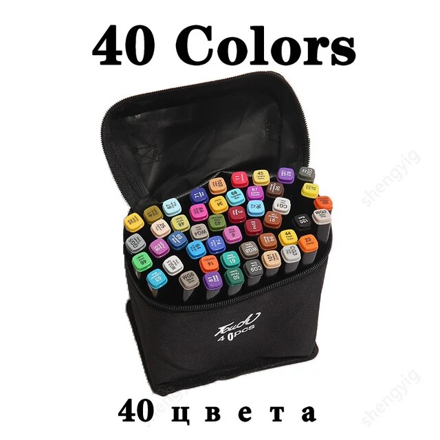 Colour Double Headed Oily Marker Set Sketch Drawing Graffiti Art Markers for St image 3