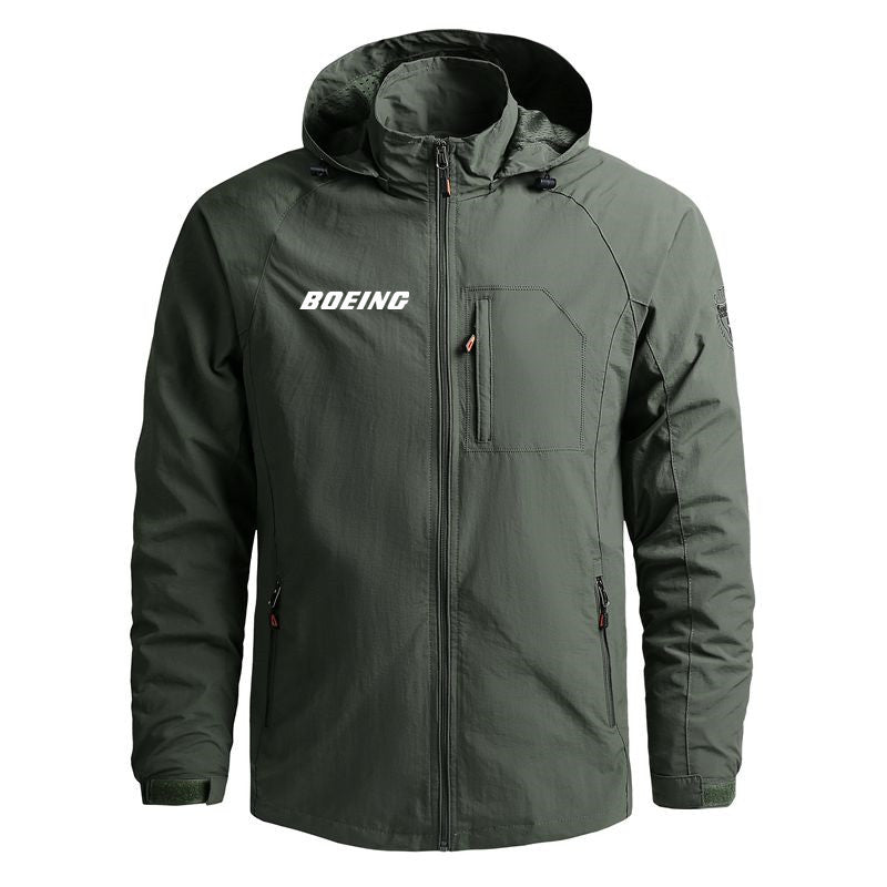 Flight Aviation Outerwear Boeing Casual Hooded Windbreakers Lightweight Pilots  image 1