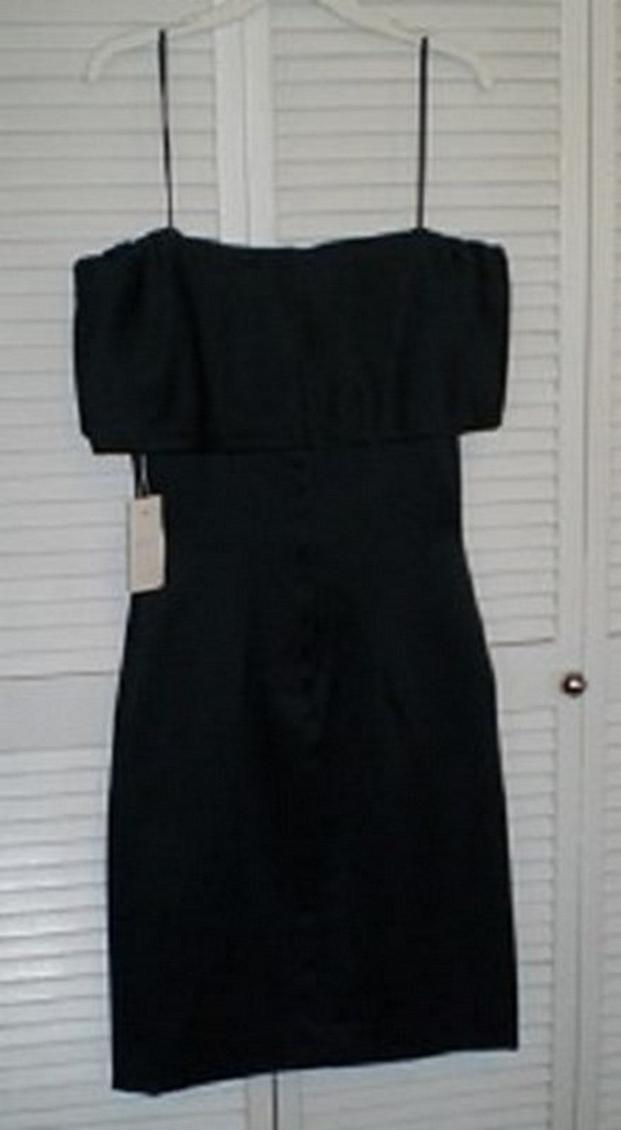 Victor Costa Women Dress Satin Black Sleeveless Midi Size 12