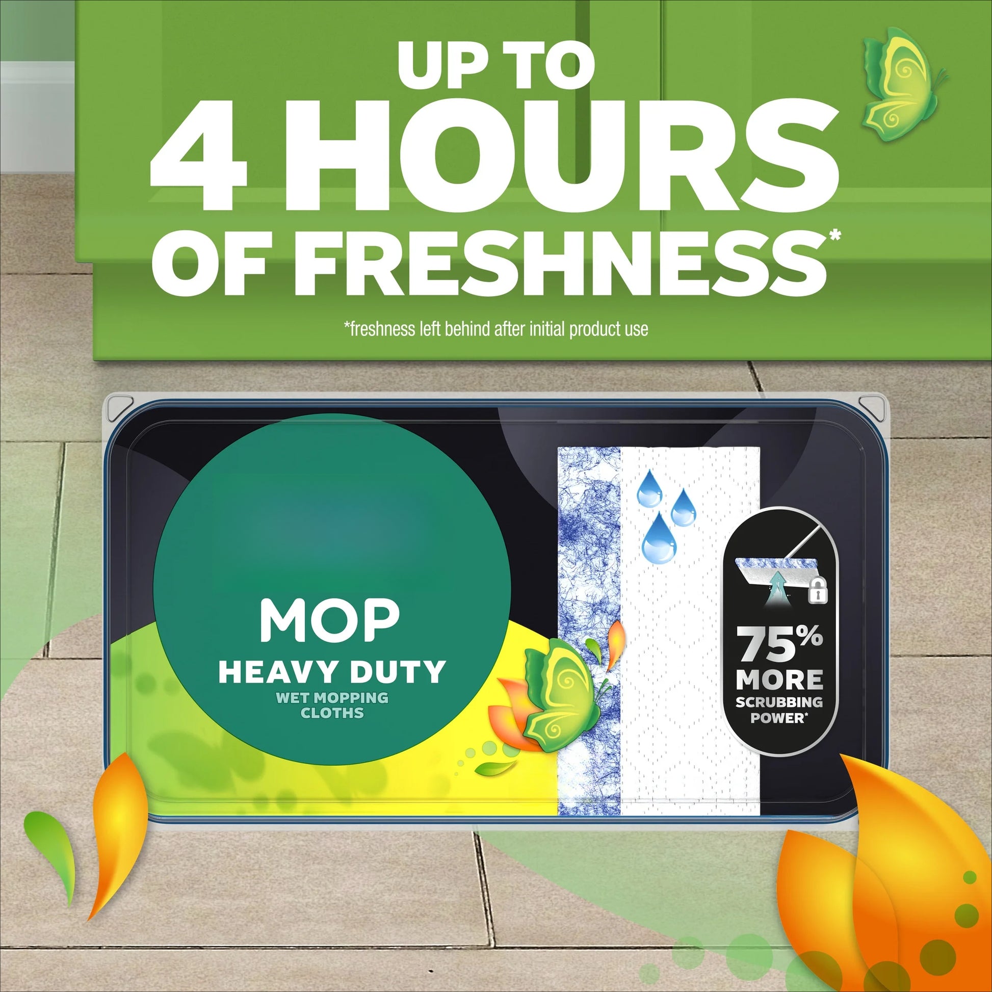 Heavy Duty Mop Wet Multi-Surface Cloth Refills for Floor Mopping and Cleaning,  image 2