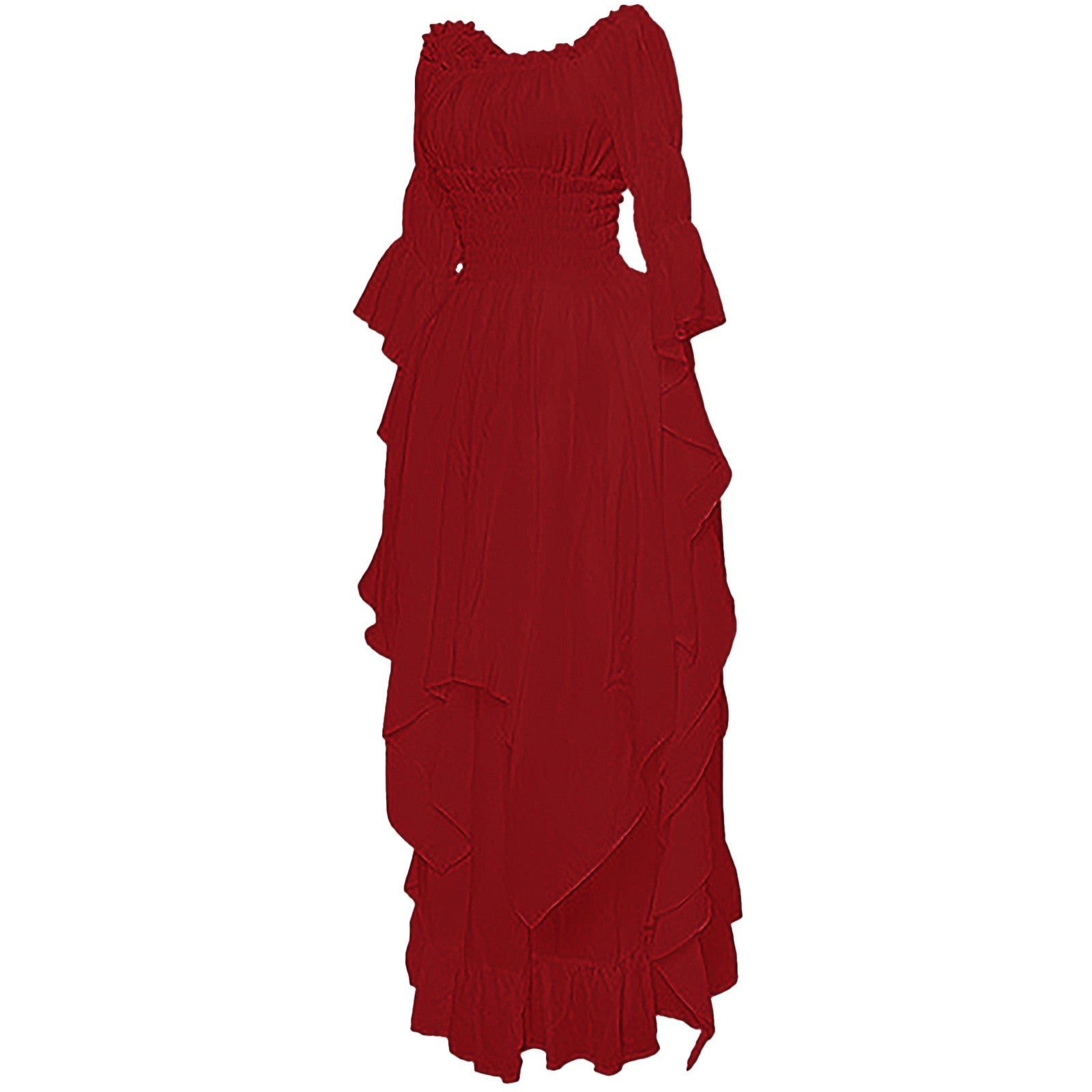 Women's  Maxi Dress Black Red White Gothic Steampunk Sexy Off Shoulder  image 3