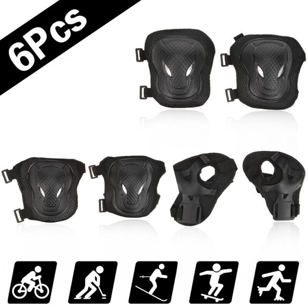 Women Men Elbow Wrist Knee Pads Protective Gear Set Skate Roller Cycling Bike image 2