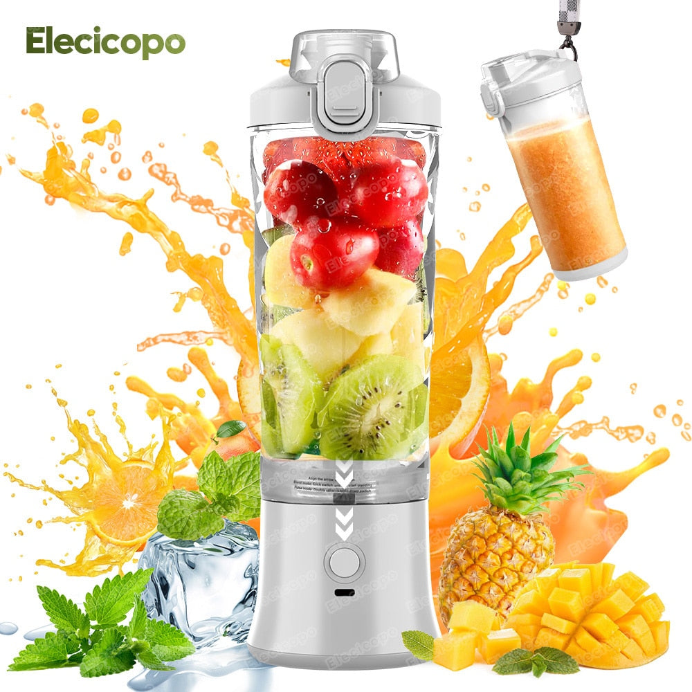 Portable blender mixer 600ML Electric Juicer Fruit Mini Blender 6 Blades For Sh image 1