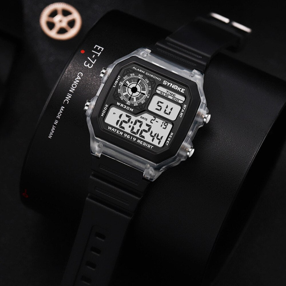 SYNOKE Digital Watches Men Sports Luminous Multifunction Waterproof Chrono Wris image 6