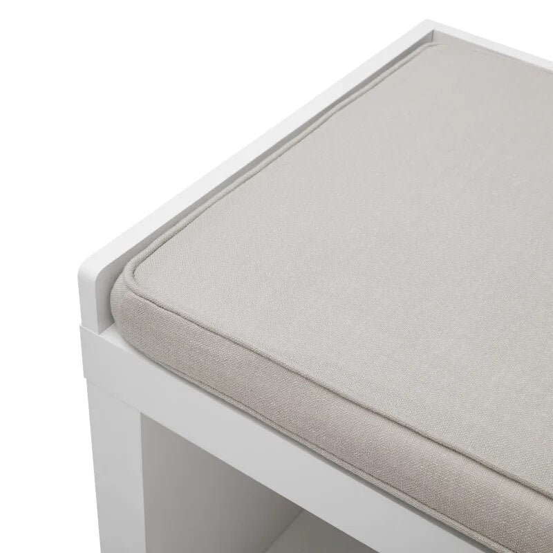 3-Cube Storage Bench, White image 9