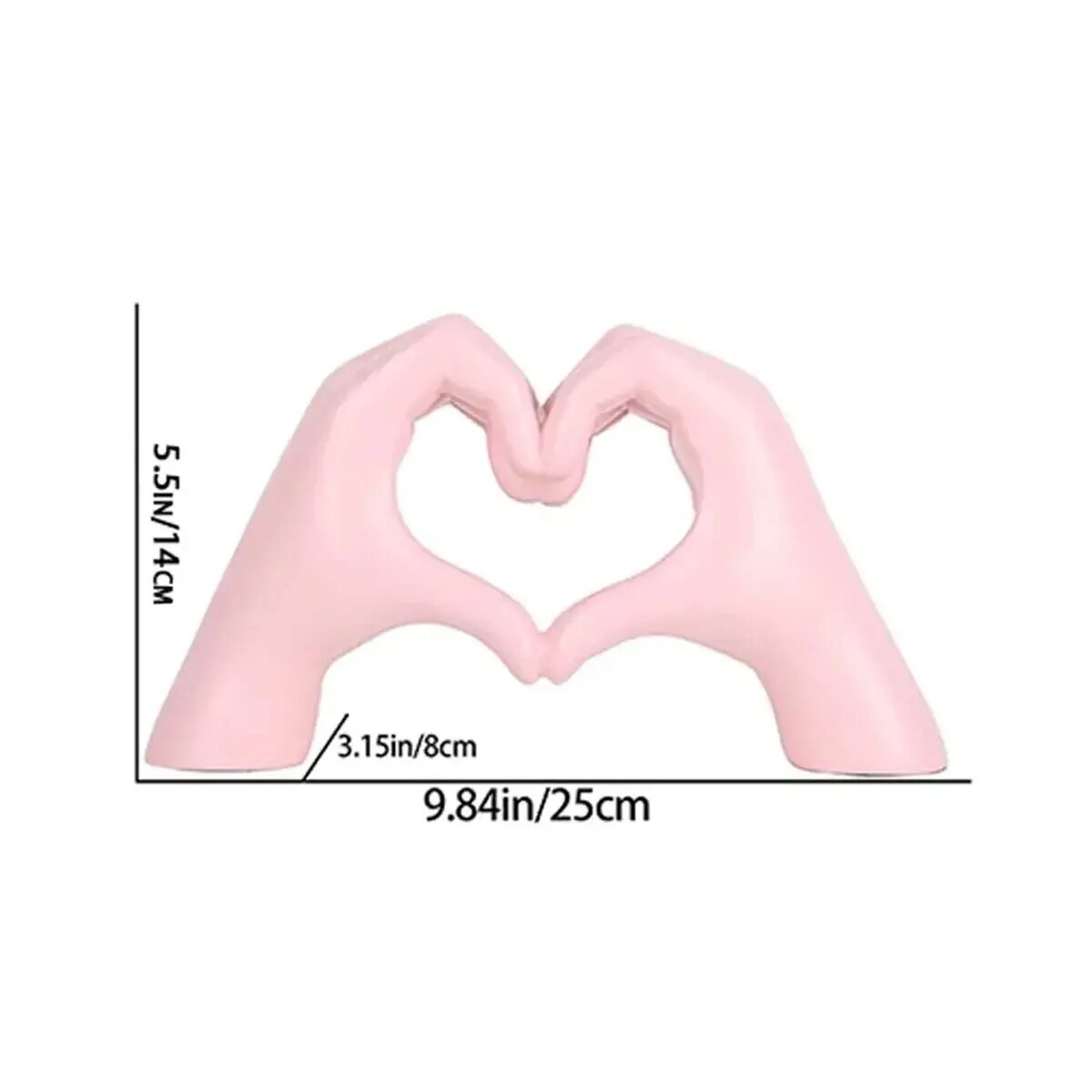 1pc Gesture Decoration, Heart Finger Statue Modern Art Sculpture Personalized H image 4