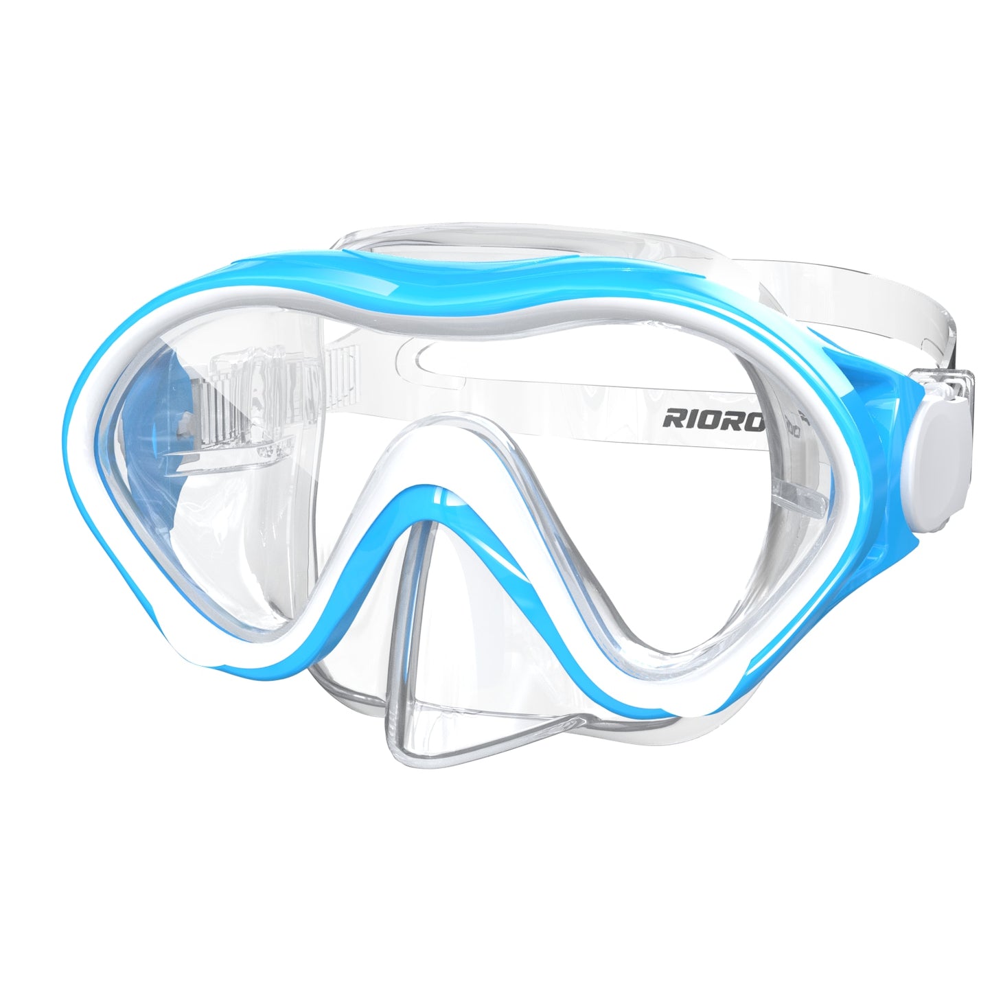 Children Swimming Glasses Adjustable Large Frame 180° Wide Vision Anti-Fog UV P image 1