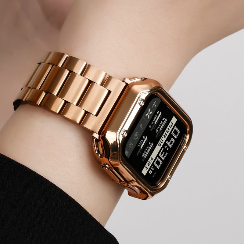 Stainless Steel titanium alloy Strap For Apple Watch Band Ultra 45mm 44mm 49mm  image 8