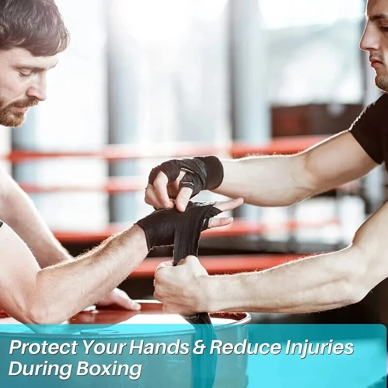 2 Roll Of Cotton Boxing Bandage Wrist Wraps Combat Protect Boxing Sport Kickbox image 7