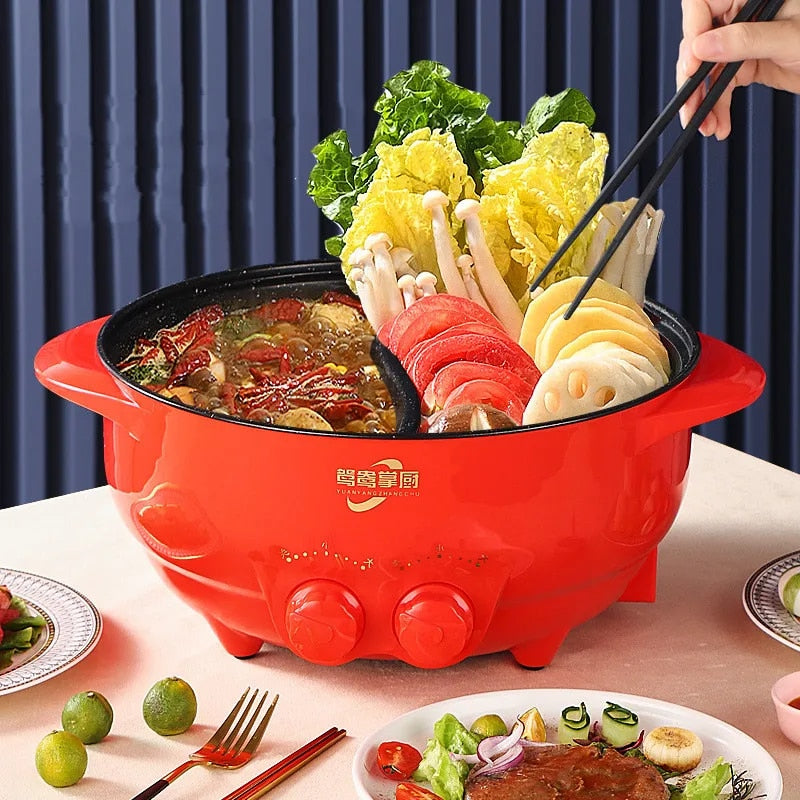 6L Yuanyang Electric  Pot Home Multi-function All-In-One Electric Cooking Po image 3