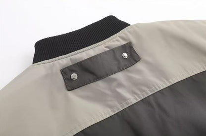 Street Retro Patchwork Baseball Jacket Man Autumn Loose Pilot Jackets Multi Poc image 8