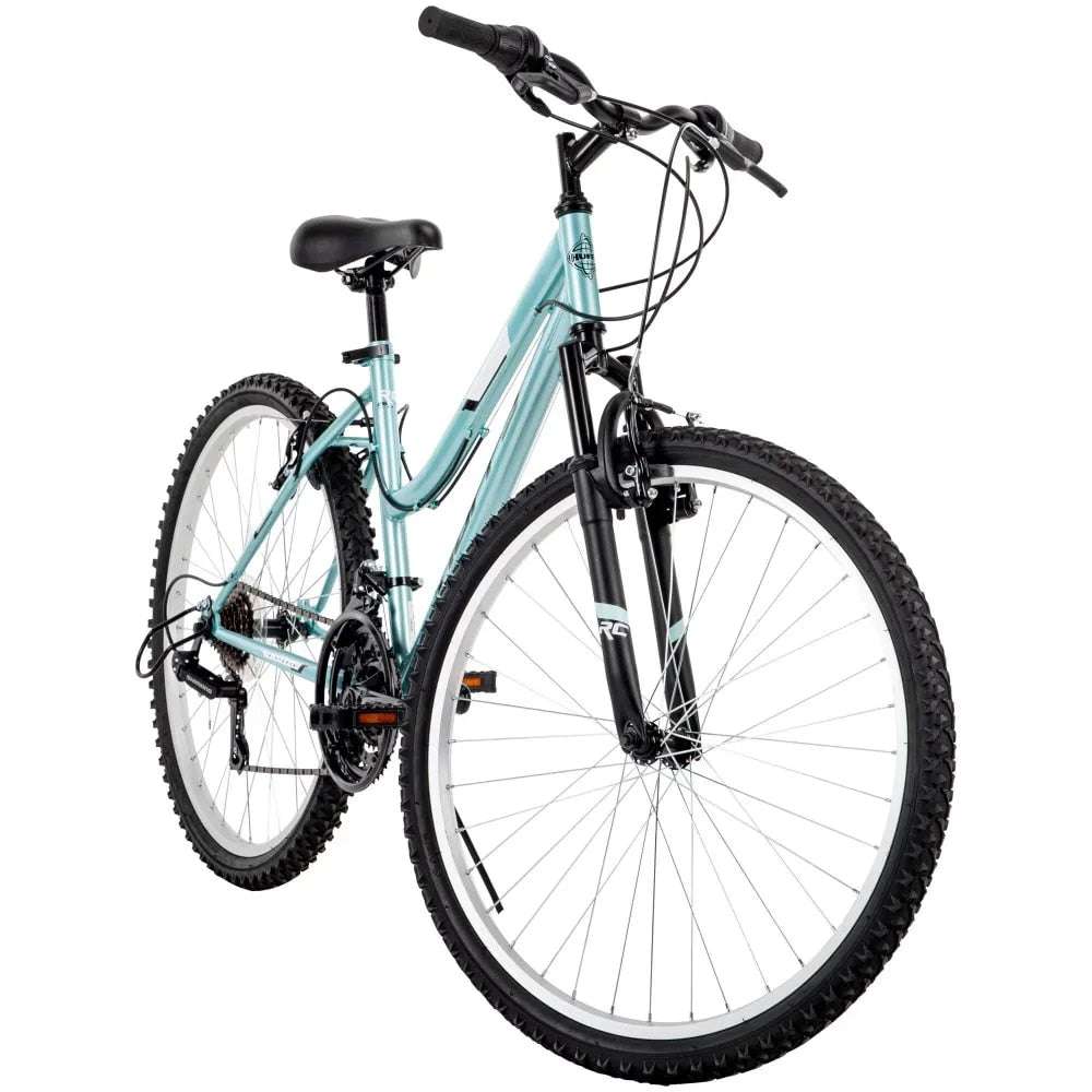 26½ 2023 New Huffy Rock Creek Women Bicycle 18-Speed Mountain Bike, Mint Man