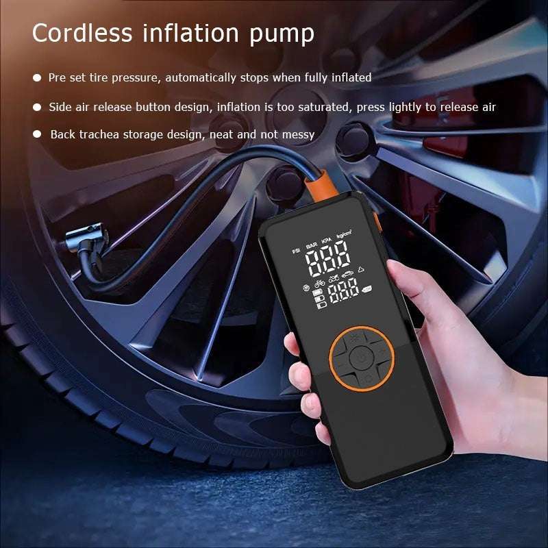 4000mAh portable dual screen digital display air pump 150PSI four modes automat