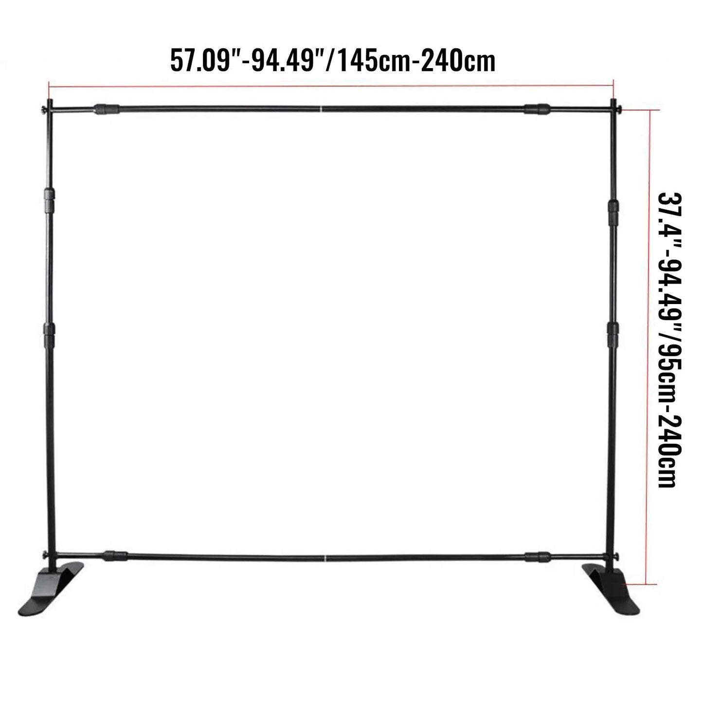 VEVOR 3x2.4M Backdrop Background Stand Adjustable Telescopic Backdrop Banner St image 3