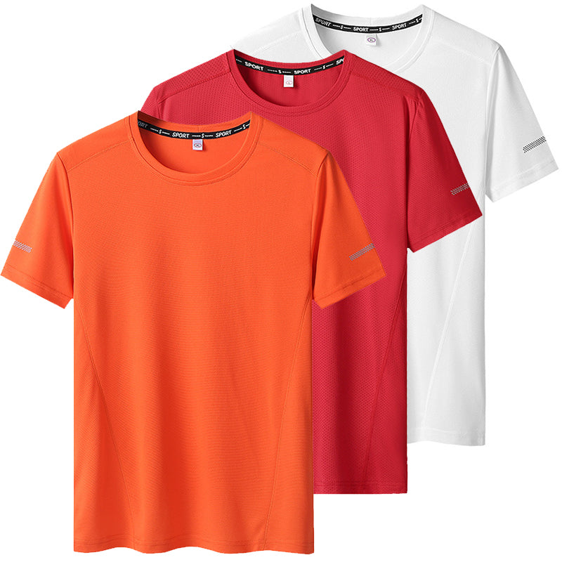 3 PCS Summer Sport T-shirt for Men Plus Size 6XL/7XL Quick Dry Tees Oversized Ro