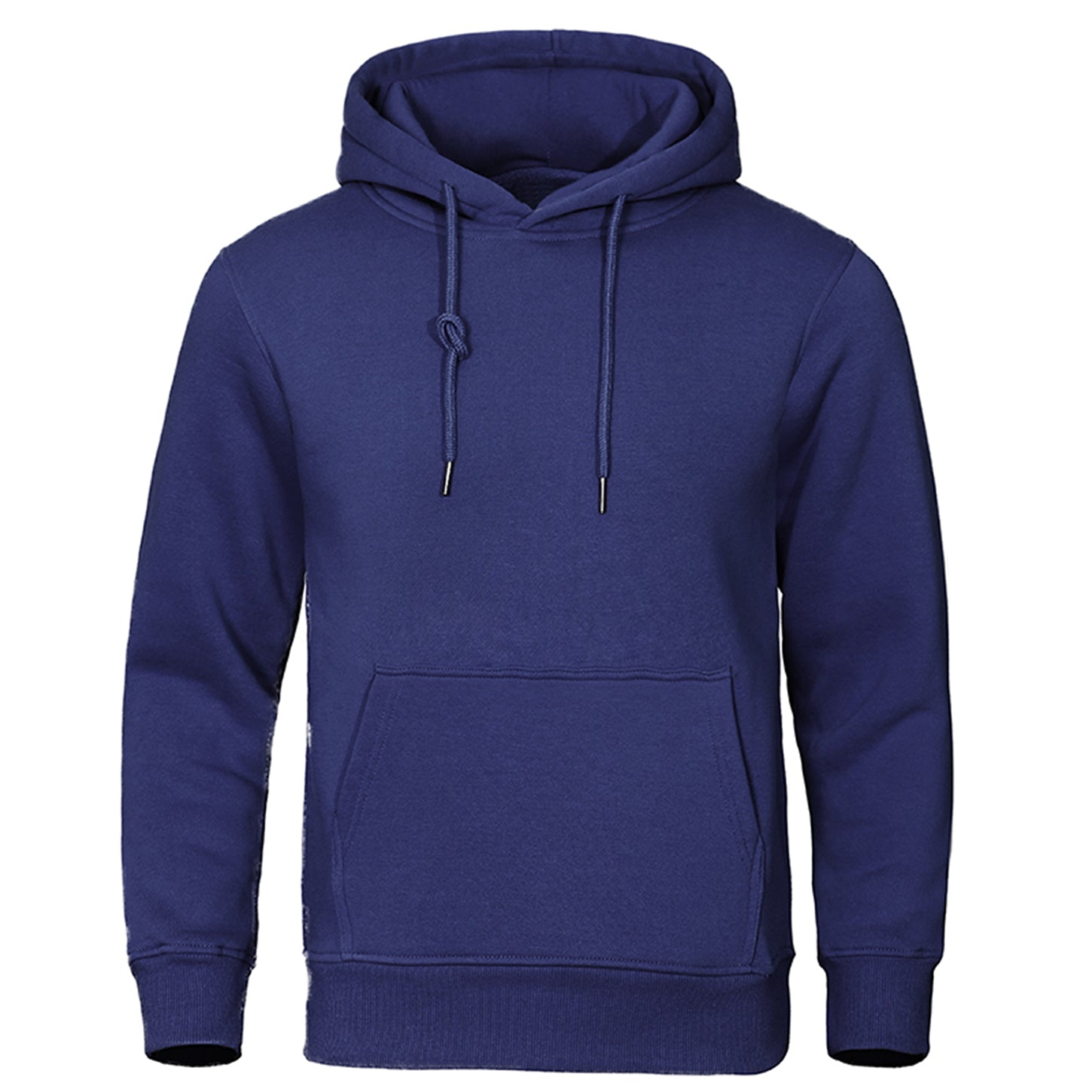 Solid Color Men Hoodies Fleece Warm Men's Sweatshirt Fashion Streetwear Casual M