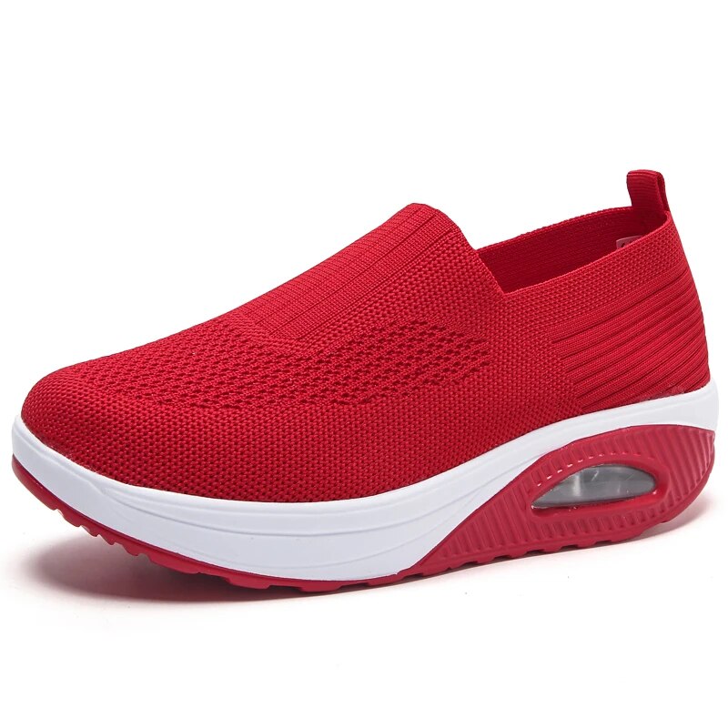 Women'S Walking Shoes Air Cushion Non Slip Orthopedic Shoes Ladies Platform Mules