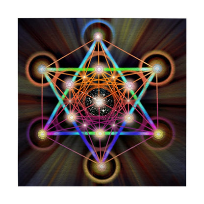 Pendulum Tarot Tablecloth Metatron Cube Crystal Grid Astrology Divination Hexag image 5