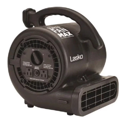 3-Speed  Fan Max Air Mover Floor  With Outlets, SF-20-BK, Black image 0