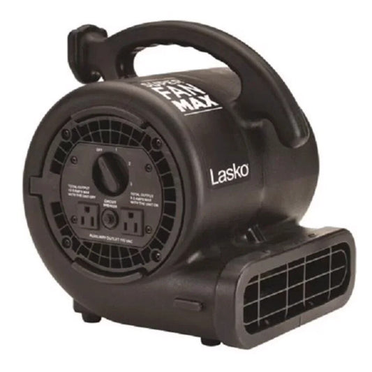 3-Speed  Fan Max Air Mover Floor  With Outlets, SF-20-BK, Black image 0