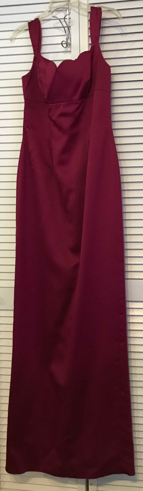 Watters & Watters Women Dress Chiffon Maroon Sleeveless Full-Length Si