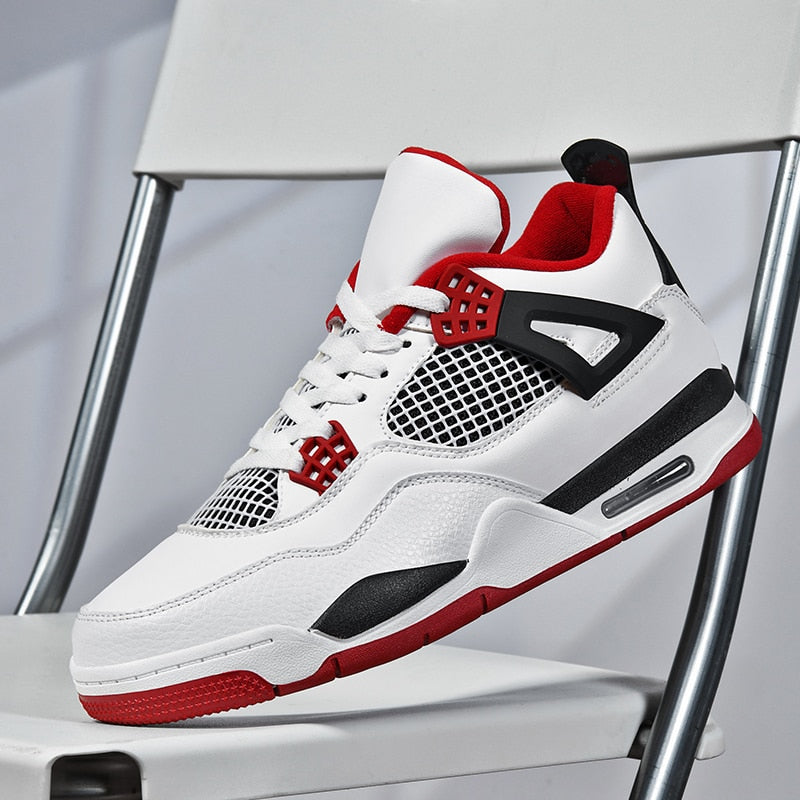 Men's Basketball Shoes Fitness Training White Sneakers Breathable Anti Slip Out image 4