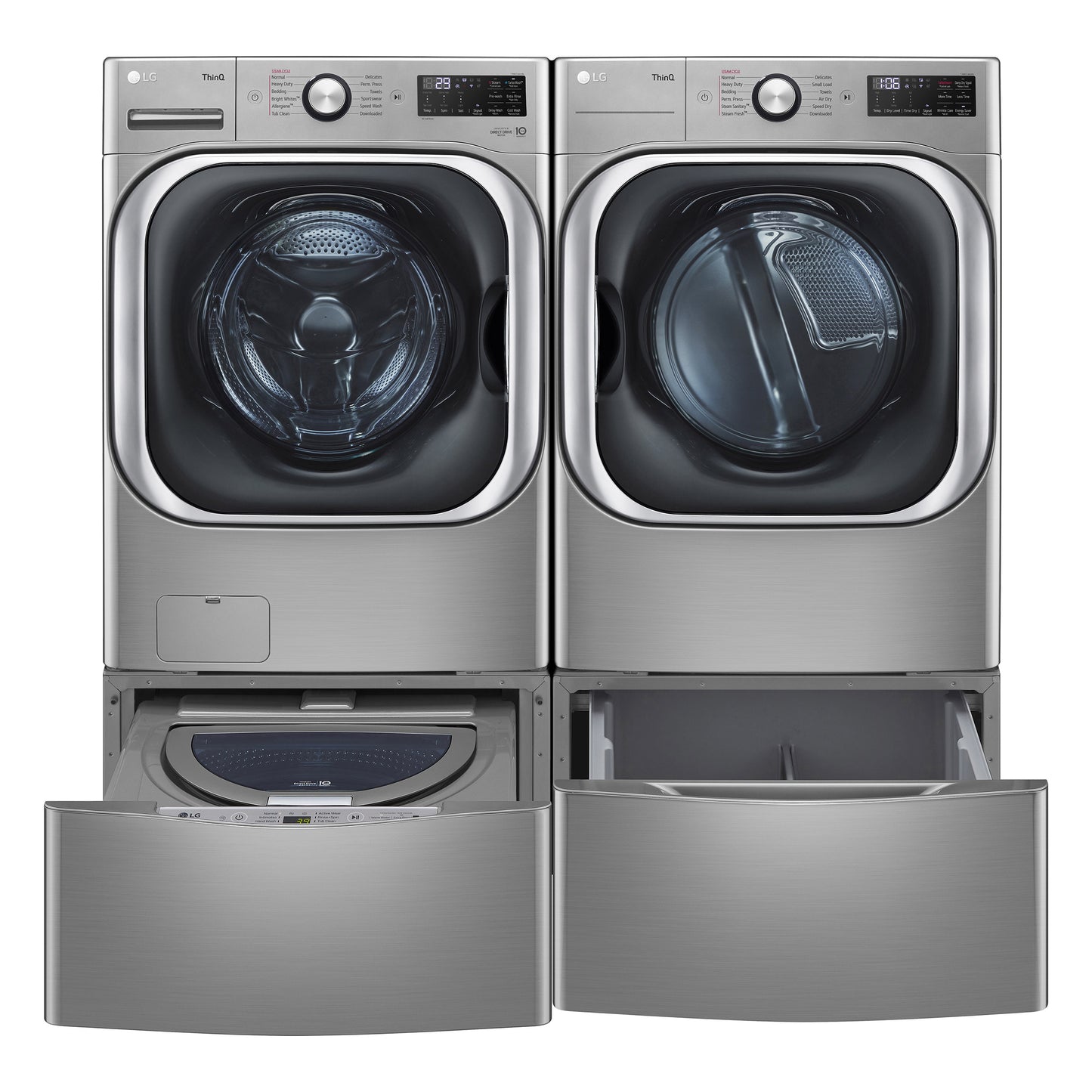 LG 5.2 cu. ft. Front Load Washer with TurboWash and 9.0 cu. ft. GAS Dryer with image 2