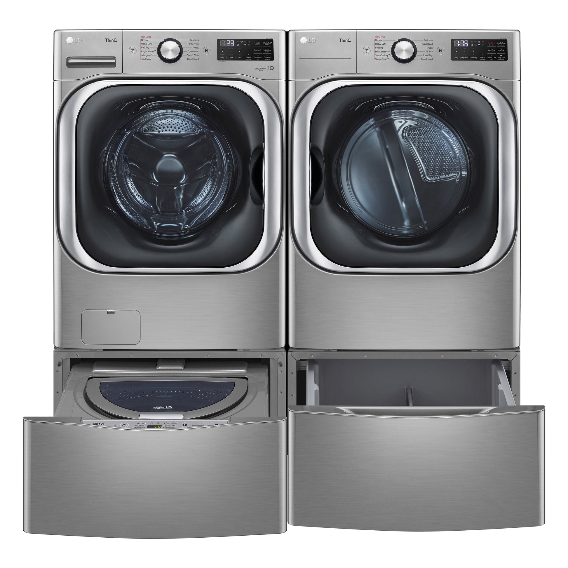 LG 5.2 cu. ft. Front Load Washer with TurboWash and 9.0 cu. ft. GAS Dryer with image 2