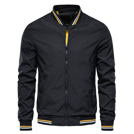 Spring Summer Jacket Men Black Casual Slim Fit Baseball Men Jackets New