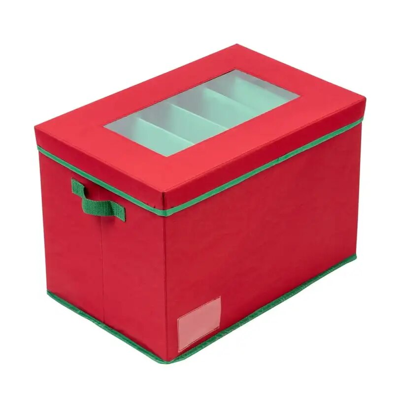 Can Do Christmas Tree Lights Storage Box With Handles, Red Straws reusable Bomb