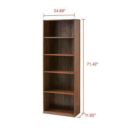 5-Shelf Bookcase with Adjustable Shelves, Book Shelf Furniture  Cube Shelf  Boo image 4